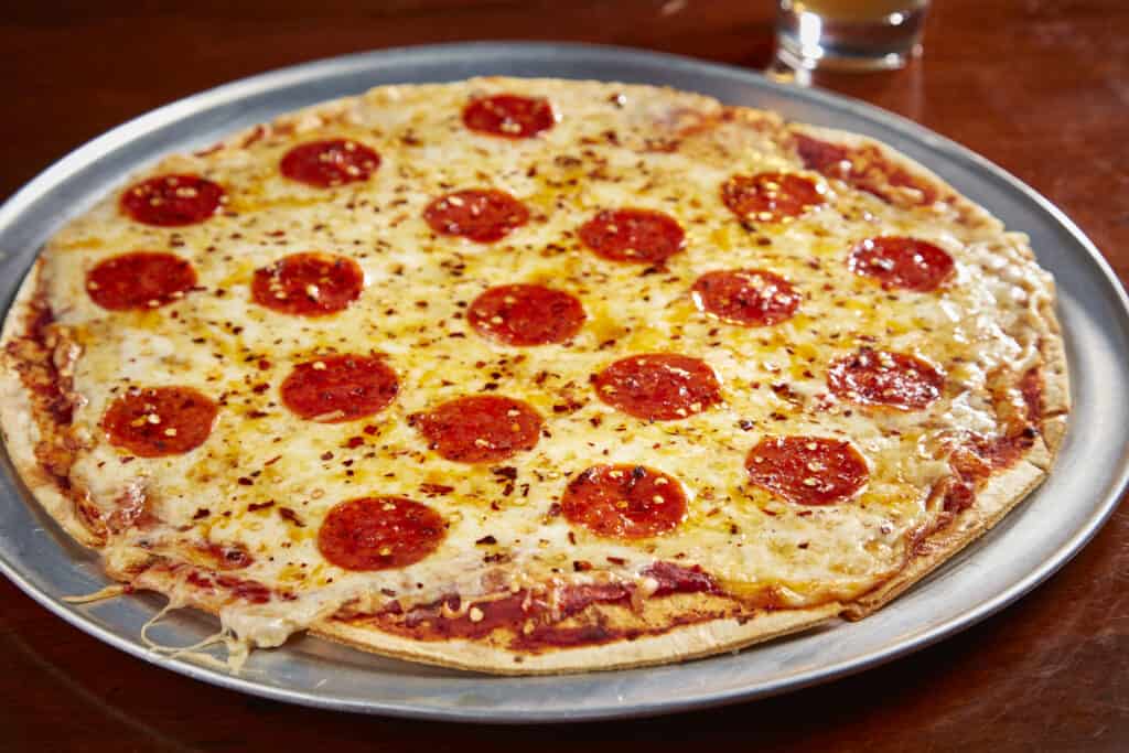 Pepperoni, red chili flakes, hot honey drizzle. $19.99