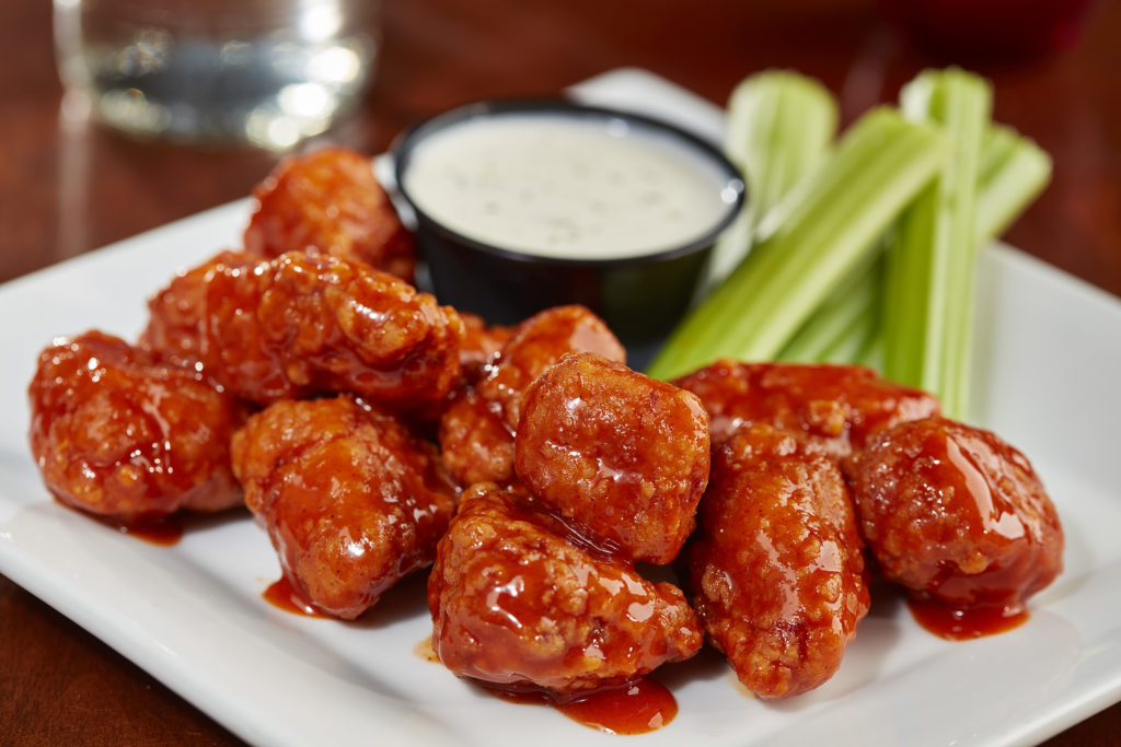 Boneless wings tossed in your favorite wing sauce. Served with celery and your choice of ranch or blue cheese. Wing sauces include: Inferno, Coconut Curry, Signature Dry Rub, Buffalo, Spicy Garlic, Raspberry Chipotle, Classic Dry Rub, Anduzzi's Fusion, Sweet Chili, Tangy Carolina Gold, Southwest Ranch, BBQ, Honey BBQ, Teriyaki, Parmesan Garlic, Sour Cream & Onion Dry Rub$13.99