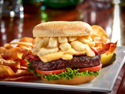Spotted Cow Cheese Curd Burger