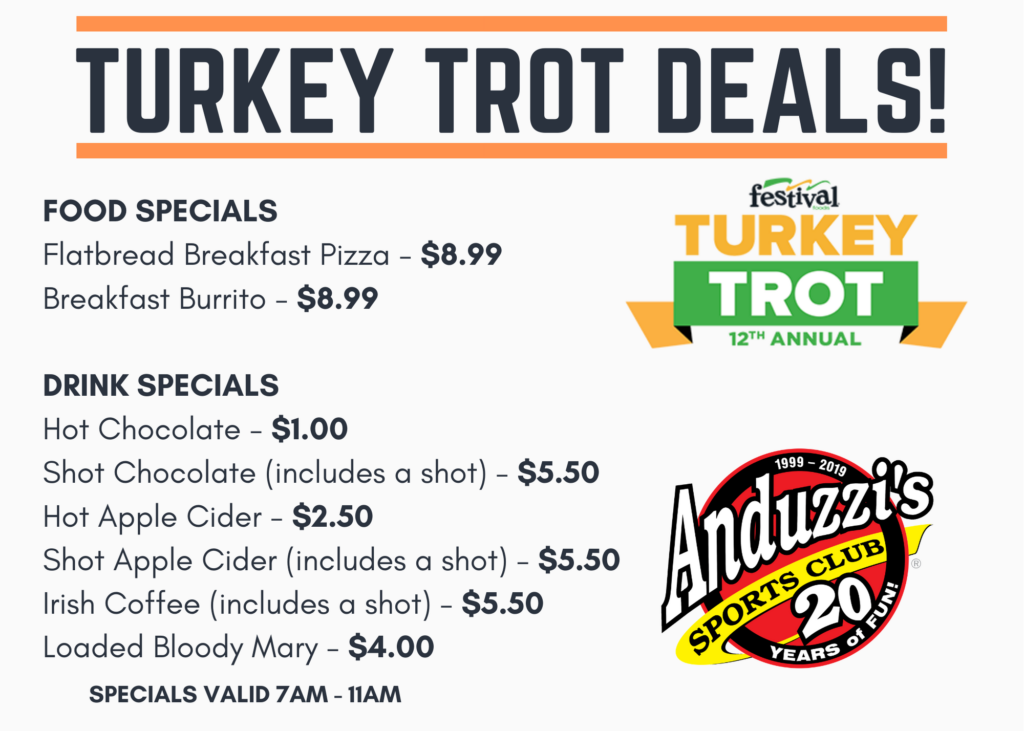 Green Bay Turkey Trot Specials