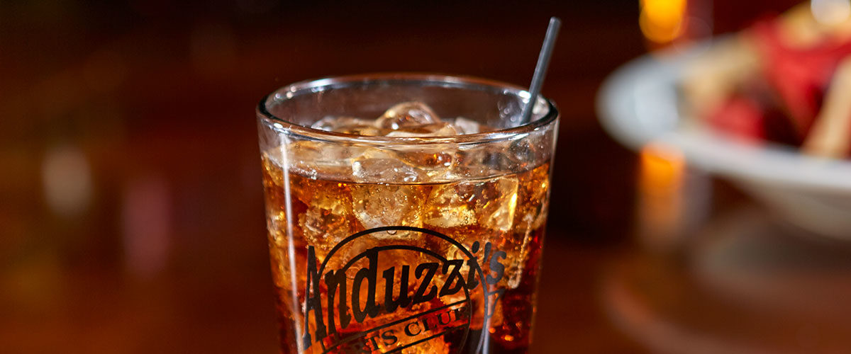 Whiskey and Coke in an Anduzzis glass