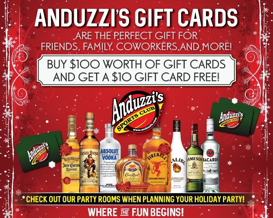 Anduzzi's gift card advertisements