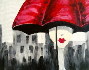 wine and canvas - rainy city